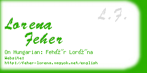 lorena feher business card